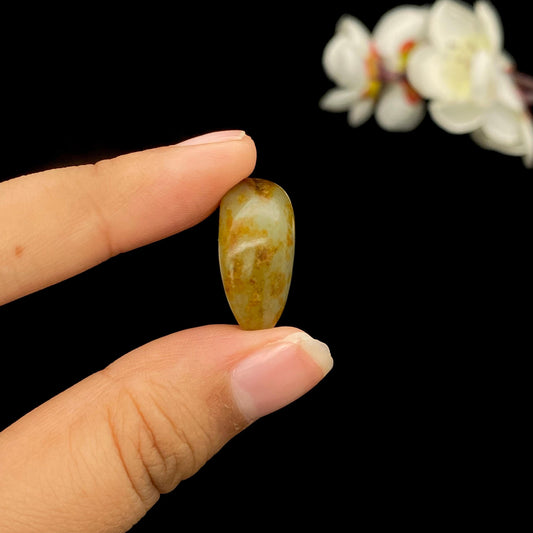 和田玉洒金皮籽料戒面籽（4.6g）