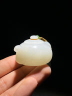 和田玉白玉籽料茶壶吊坠（47.1g）