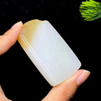 和田玉糖白无事牌（46.6g）