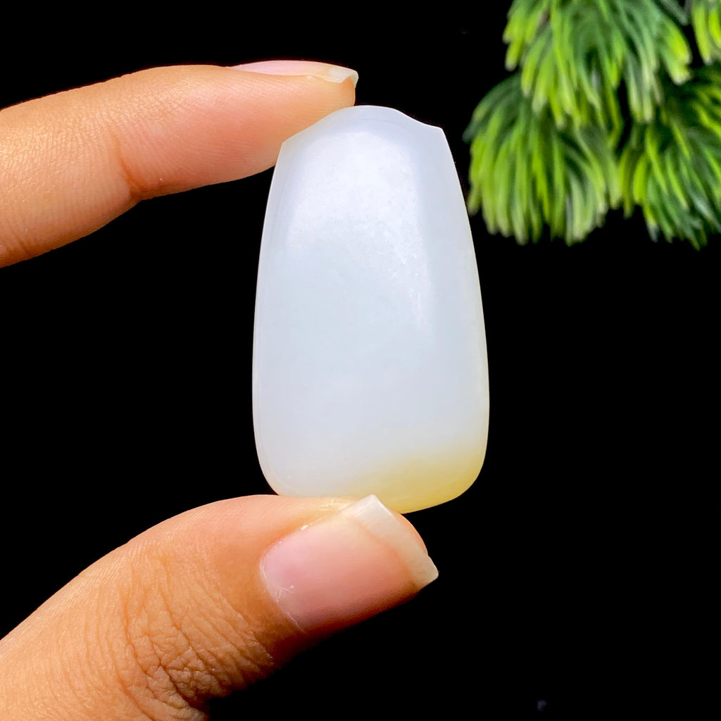 和田玉糖白无事牌（20.1g）