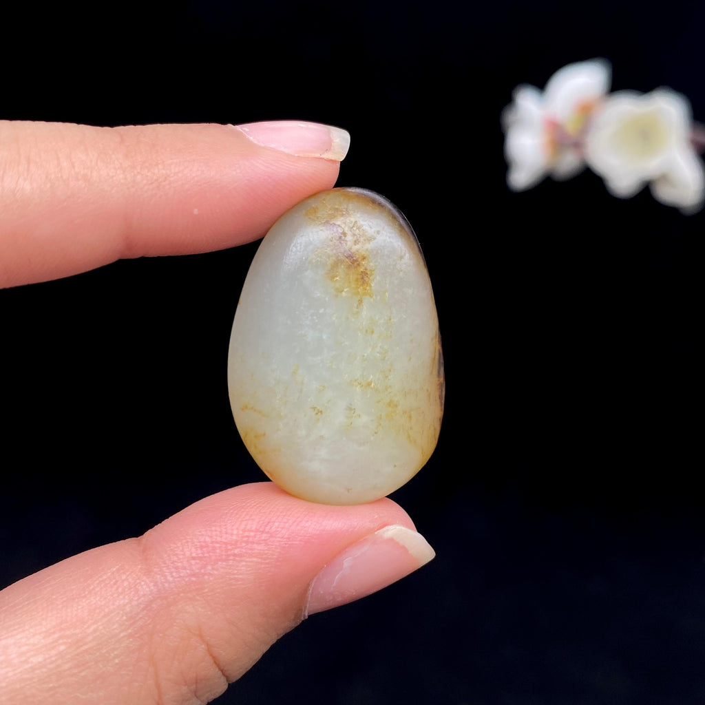 和田玉黑皮籽料挂件（13g）