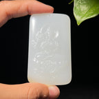 和田玉羊脂糖白观音牌（79.1g）