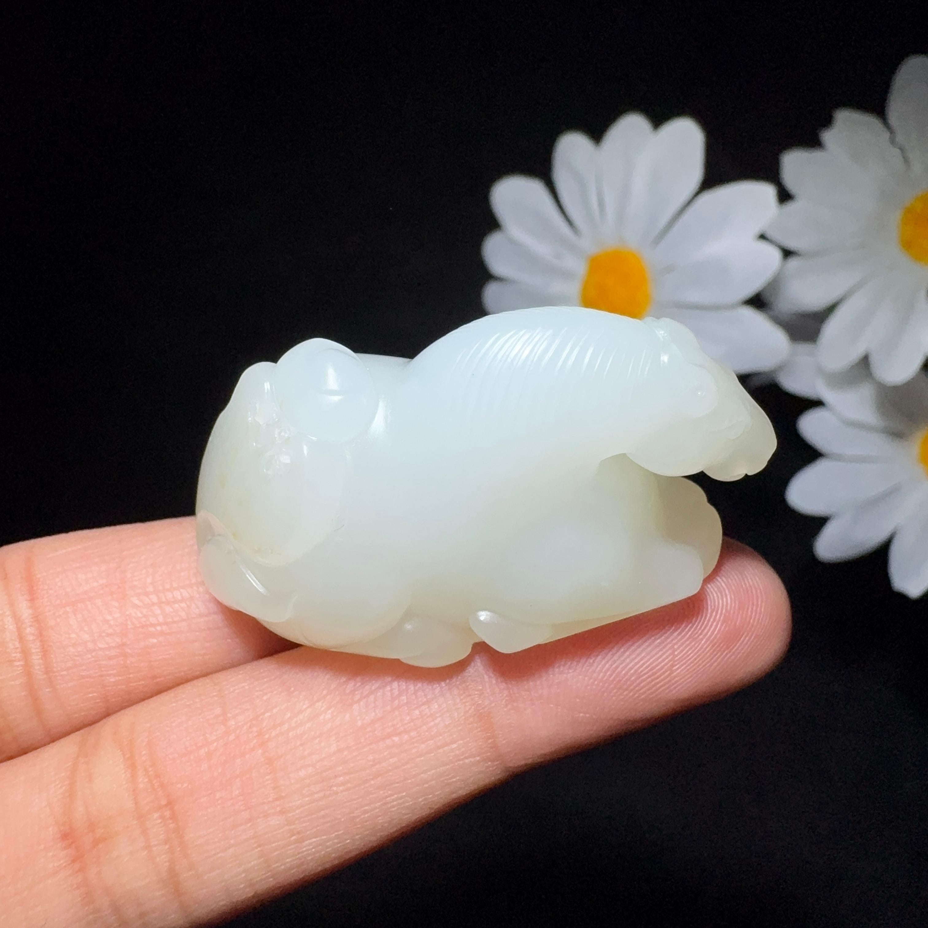 和田玉籽料马到成功（29.1g）