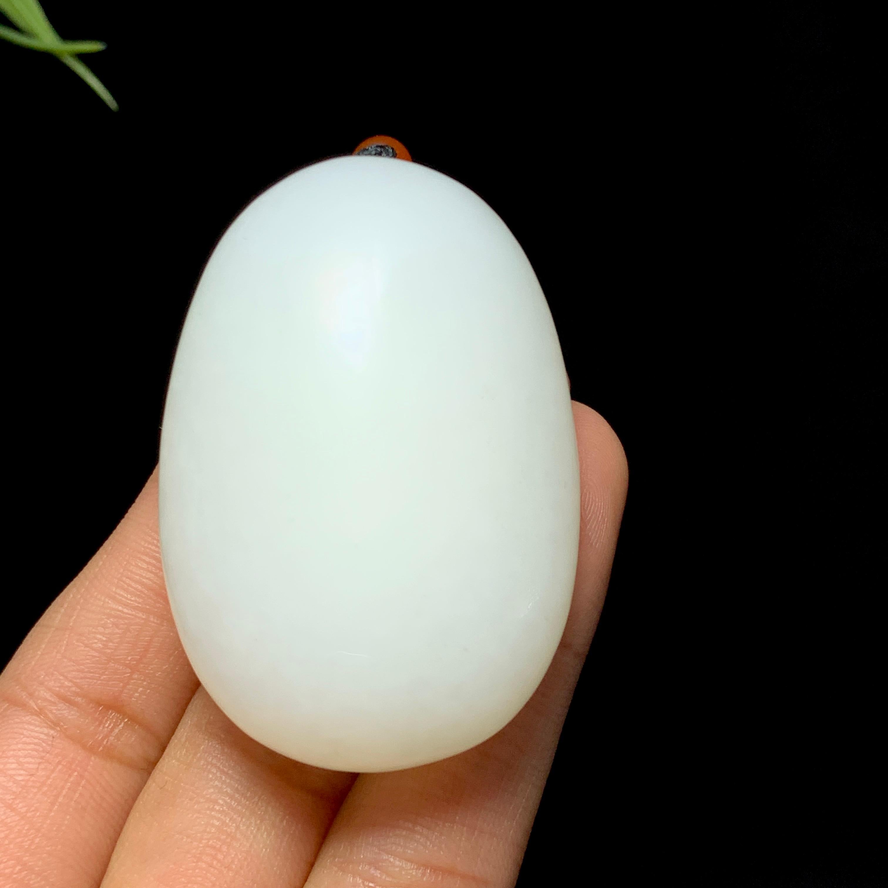 高品质和田山料羊脂白玉观音（57.5g）