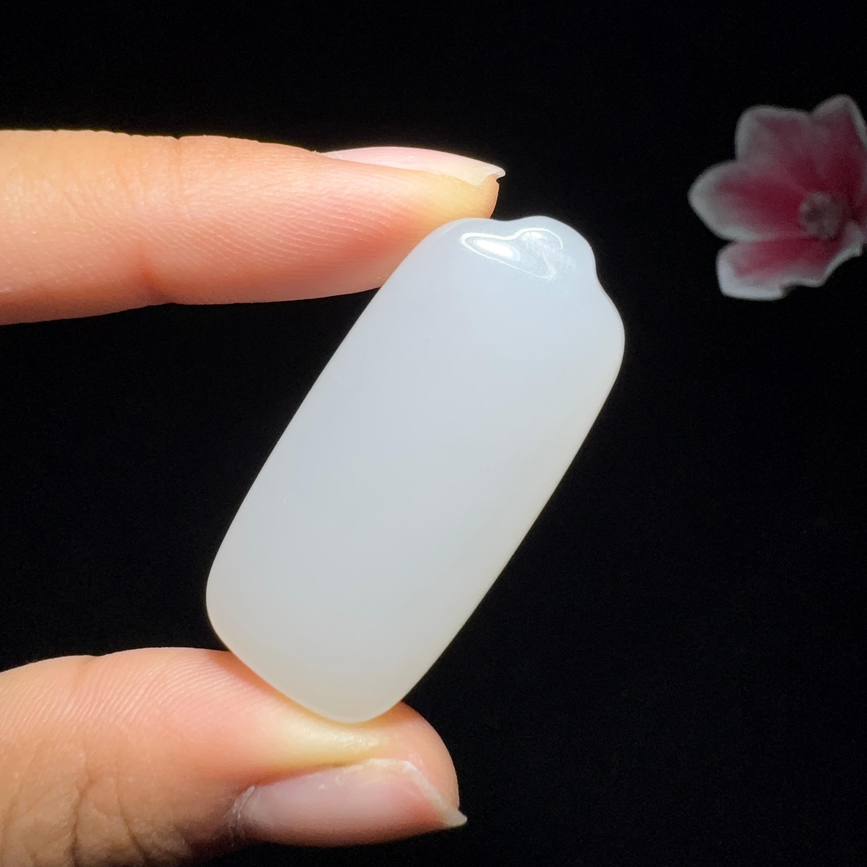 和田玉白玉平安无事牌（20.9g）