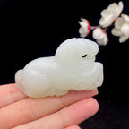 和田玉白玉籽料【马到成功】（64.2g）