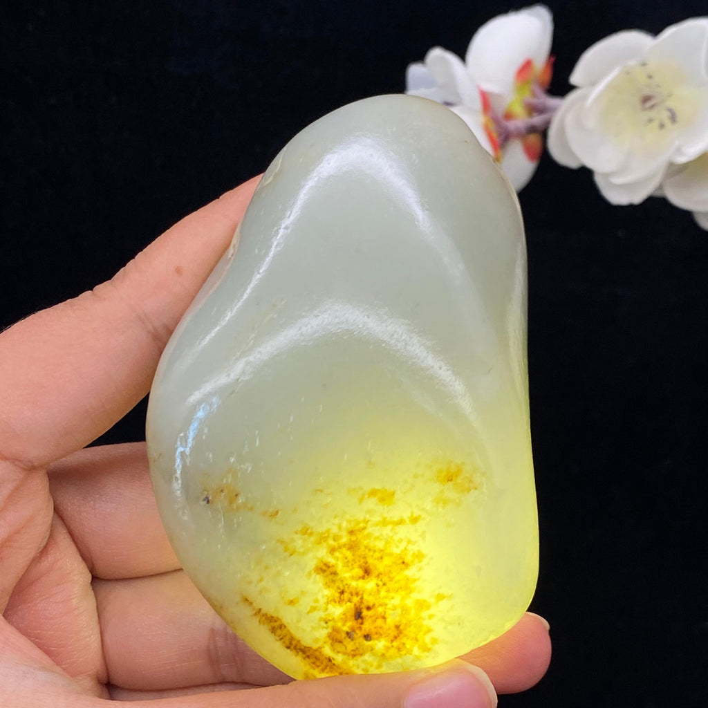 和田玉青白玉籽料手把件（250.6g）