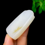 和田玉糖白无事牌（37.9g）