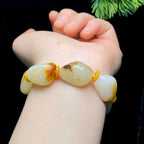 和田玉洒金皮籽料手串（27.1g）