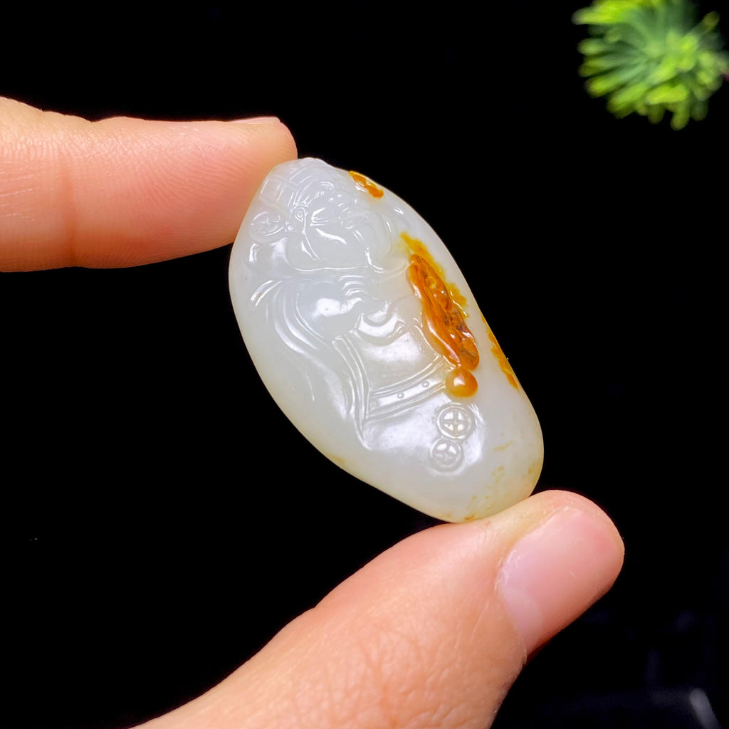 和田玉籽料财神（19.0g）