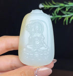 和田玉糖白羊脂玉大势至菩萨（45.3g）