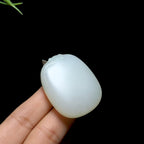 和田山流水羊脂白玉无事牌（36.0g）