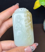 新疆和田玉且末糖白站观音（60.3g）