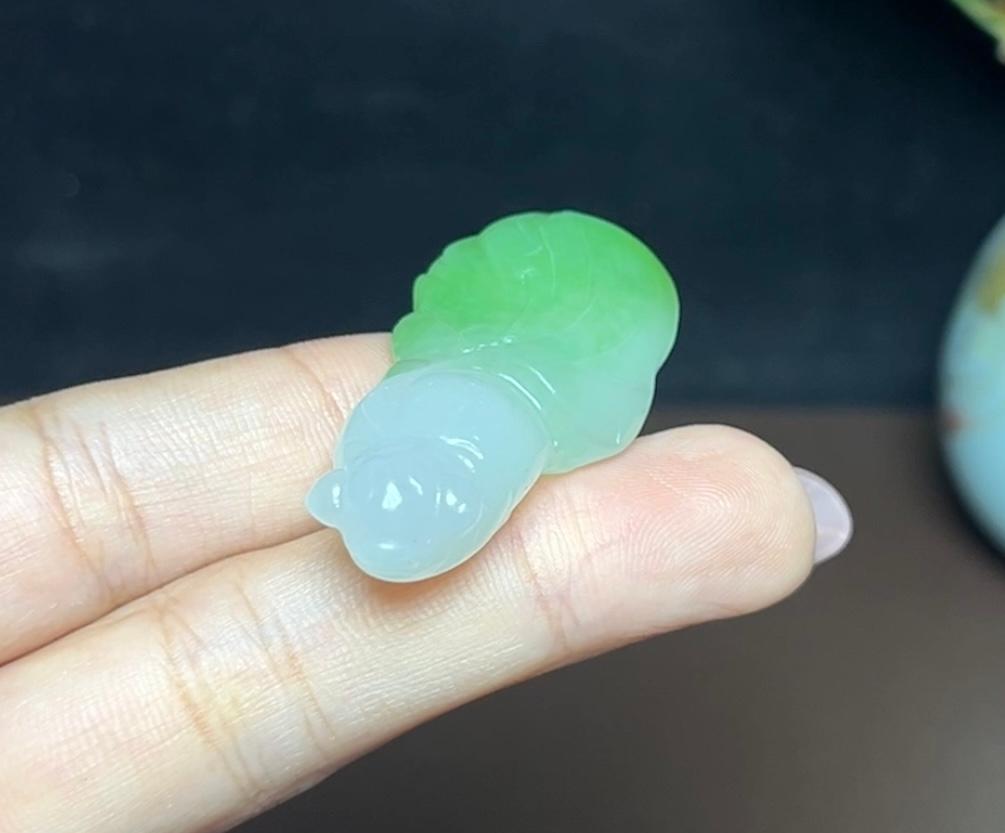 和田羊脂玉翠玉年年有余（15.8g）