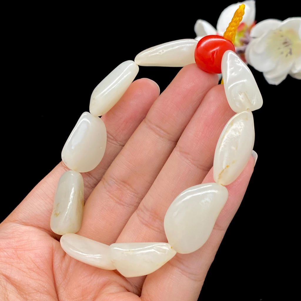 和田玉白玉籽料【精品手串】（38.7g）