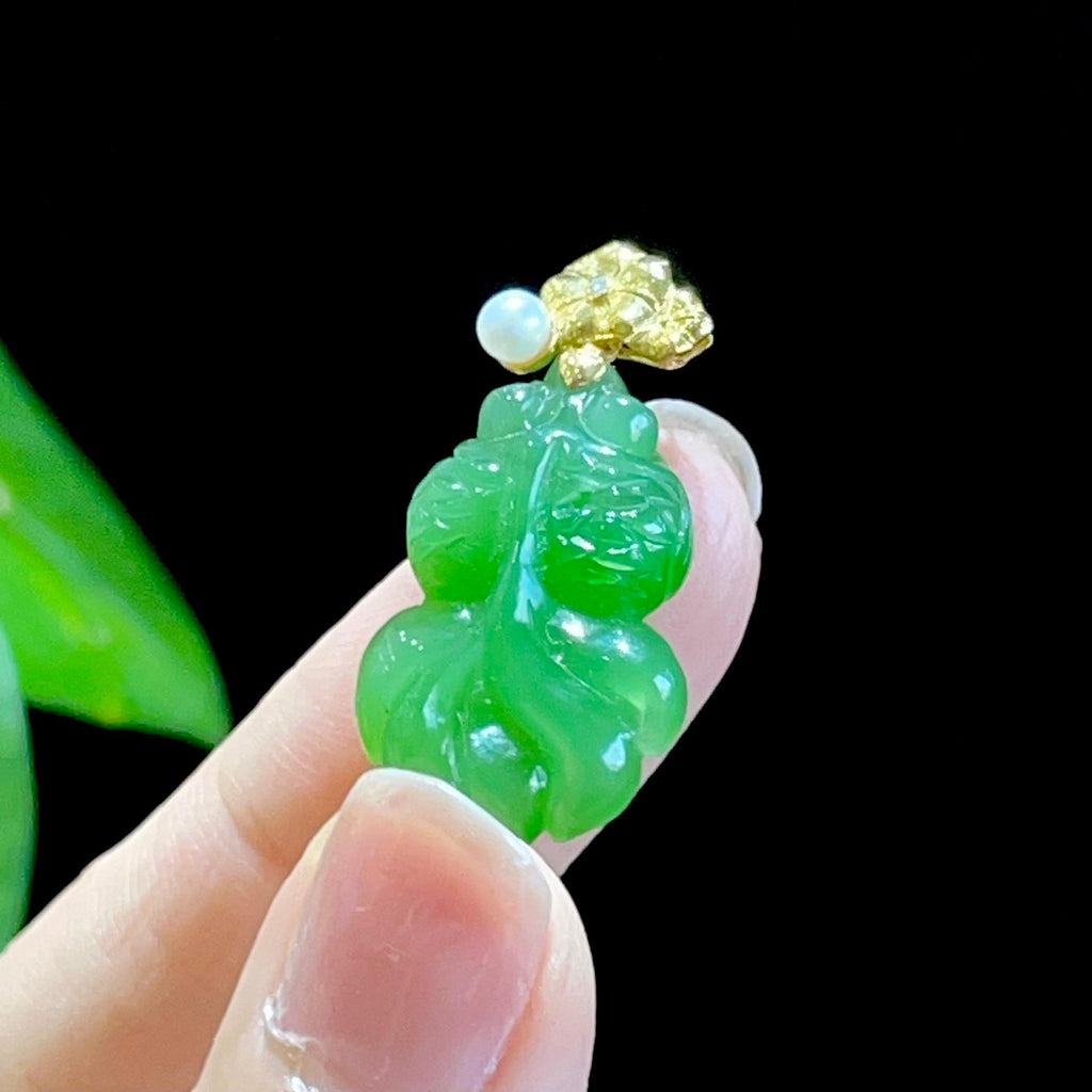 18K金苹果绿金鱼（3.6g）