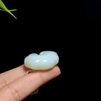 和田白玉云朵如意锁（15.2g）