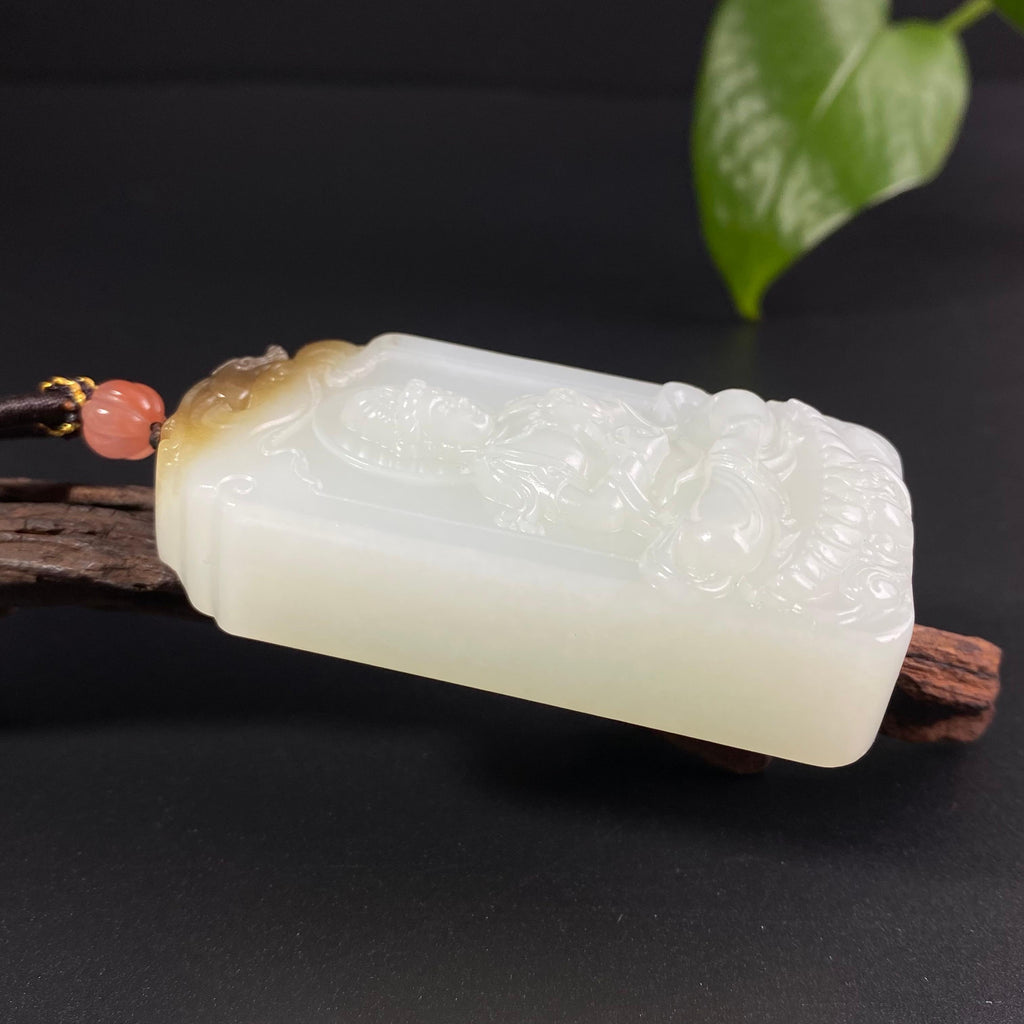 和田玉白玉观音牌（116.6g）