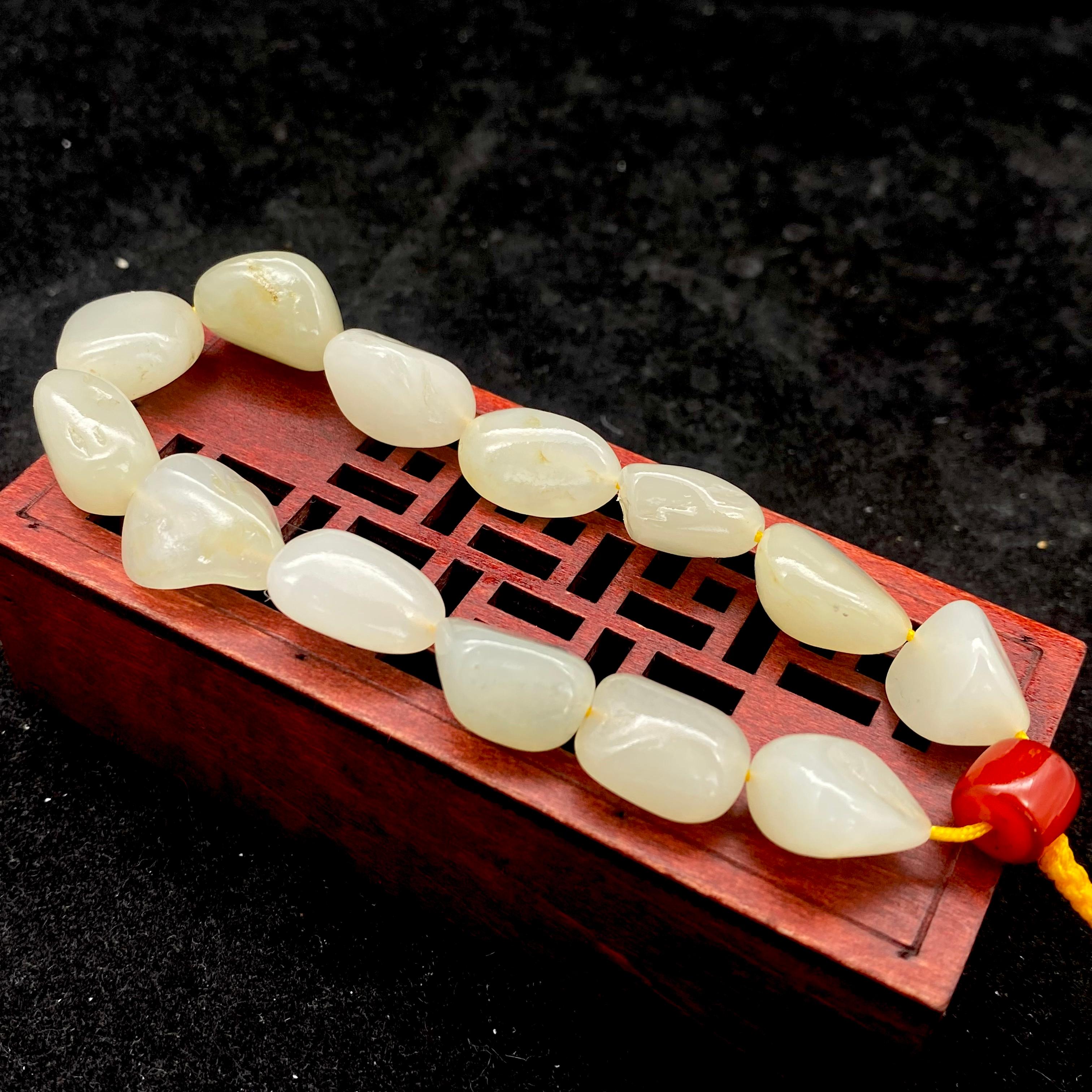 和田玉白玉【精品手串】（36.6g）
