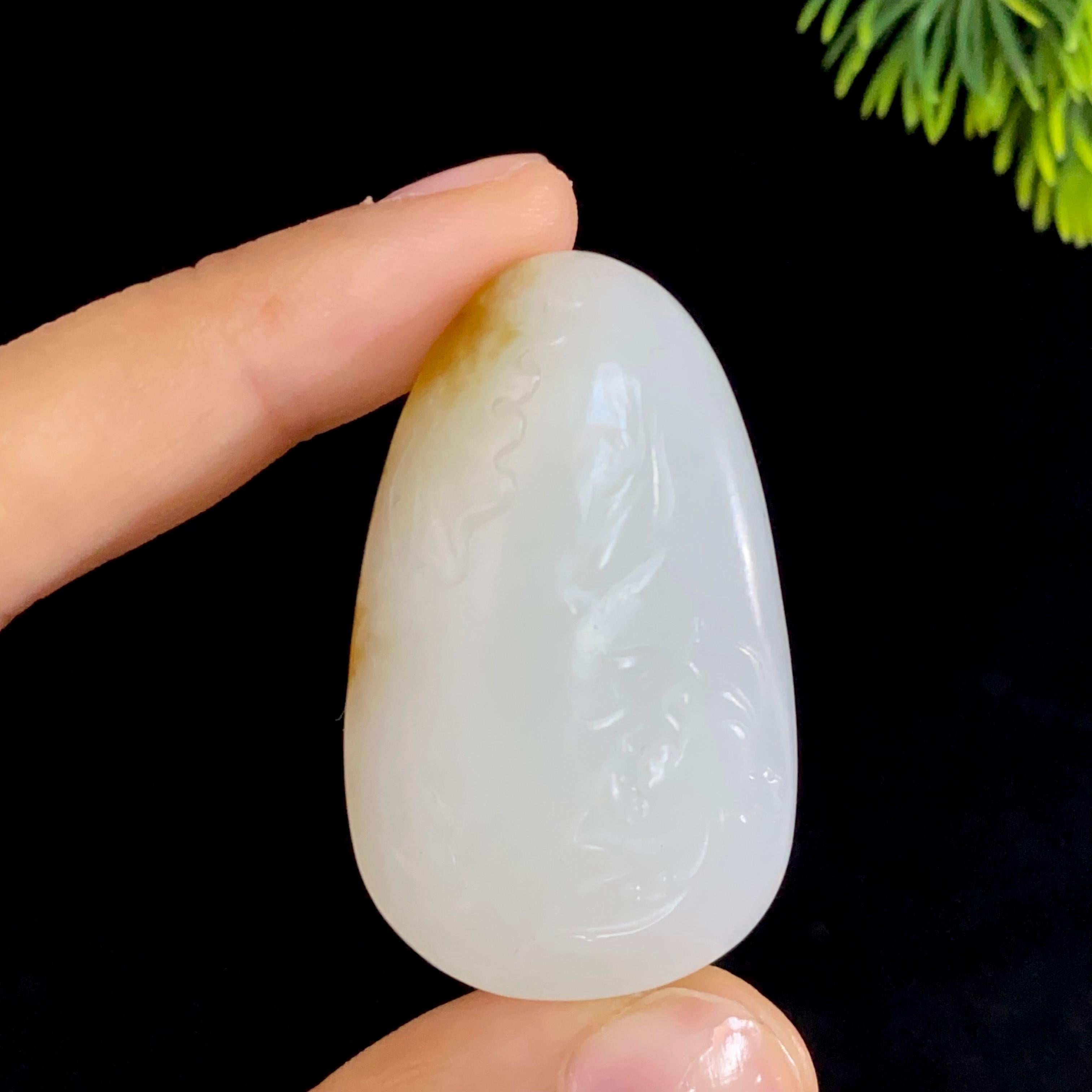 和田玉糖白观音（26.6g）
