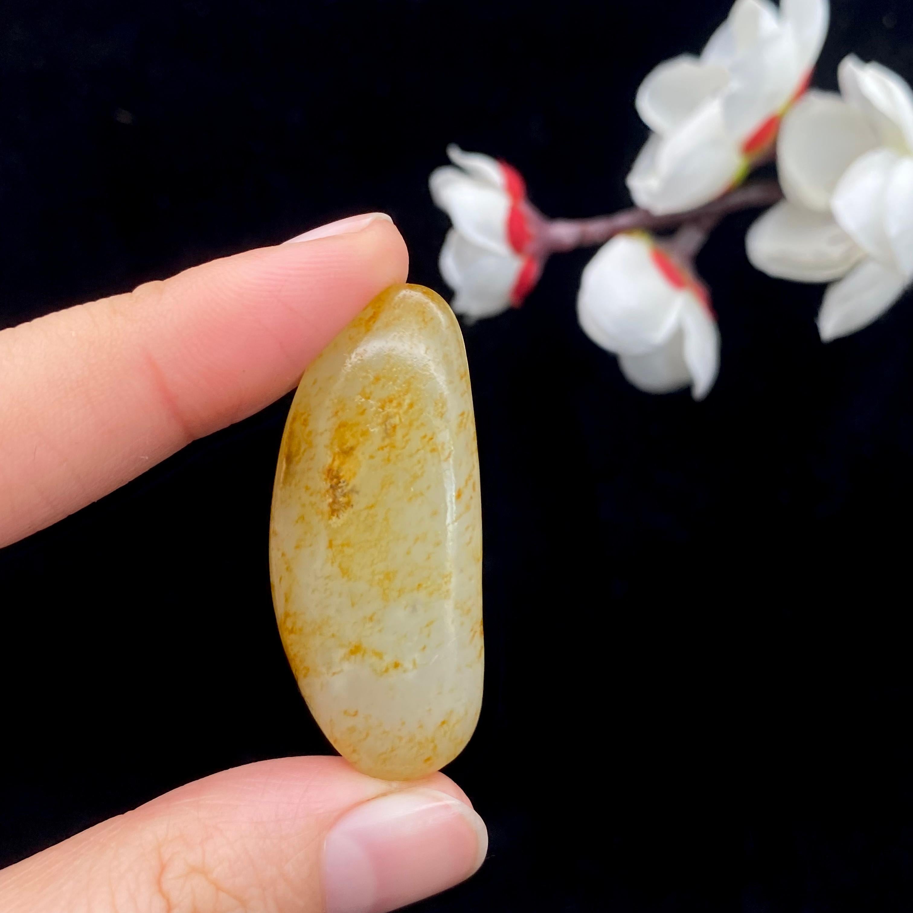 和田玉洒金皮籽料吊坠籽（14g）