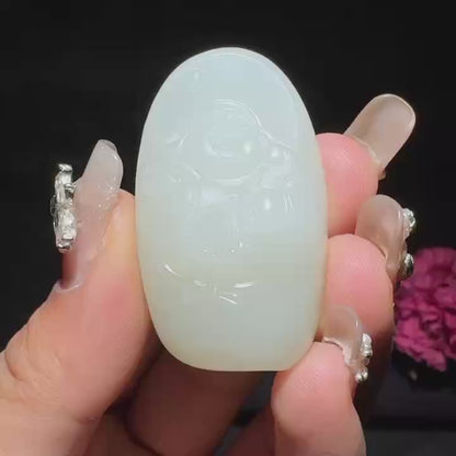 和田玉籽料挂件佛
