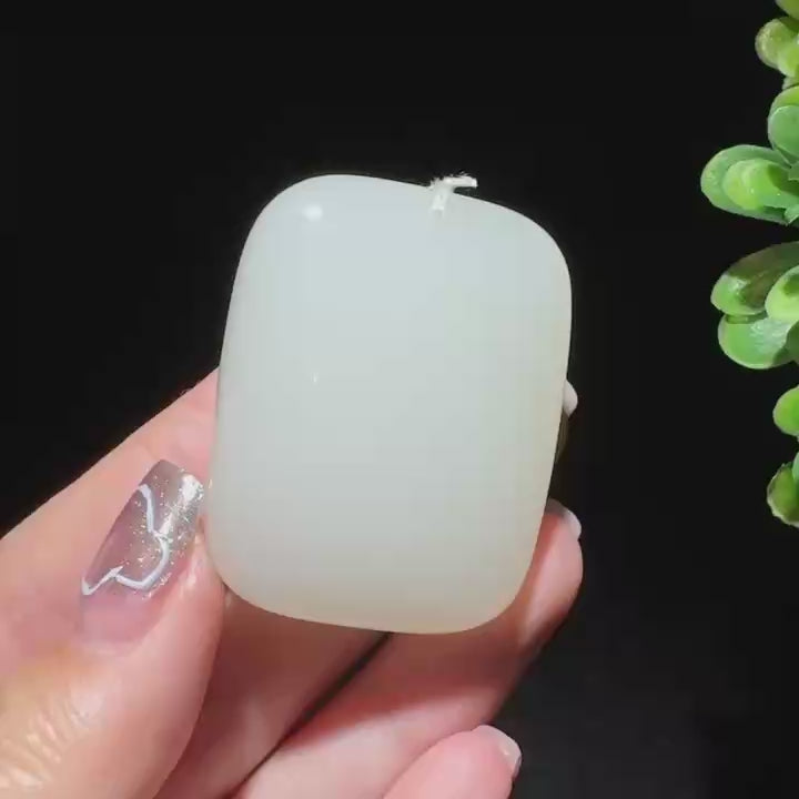 和田玉白玉平安牌