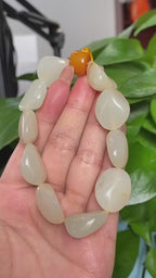 和田玉白玉籽料【精品手串】（49.2g）