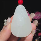 和田玉白玉马牌