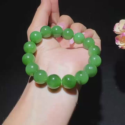 和田玉碧玉圆珠手串