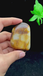 和田玉聚黄皮籽料手把件（79.7g）