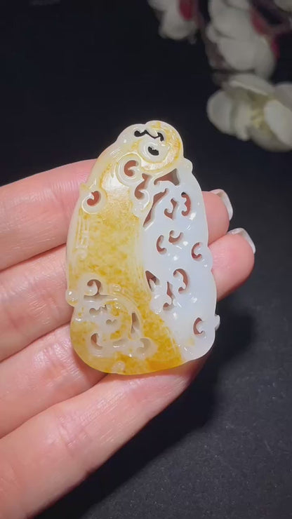 和田籽料龙凤呈祥