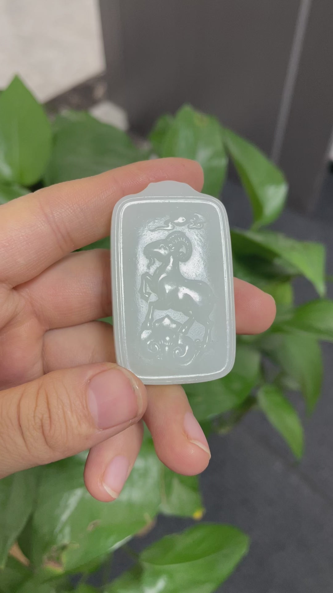 和田玉白玉生肖羊挂牌（37g）