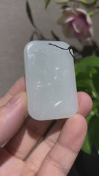 和田玉羊脂白玉凤牌