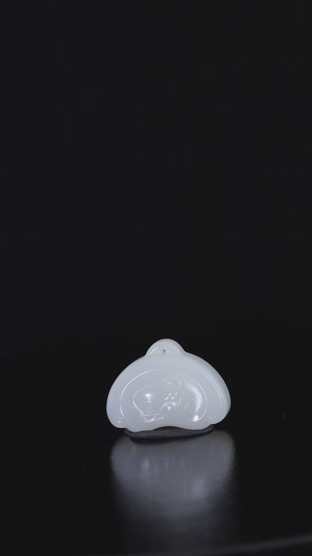 和田玉白玉兔子平安锁（11.6g）