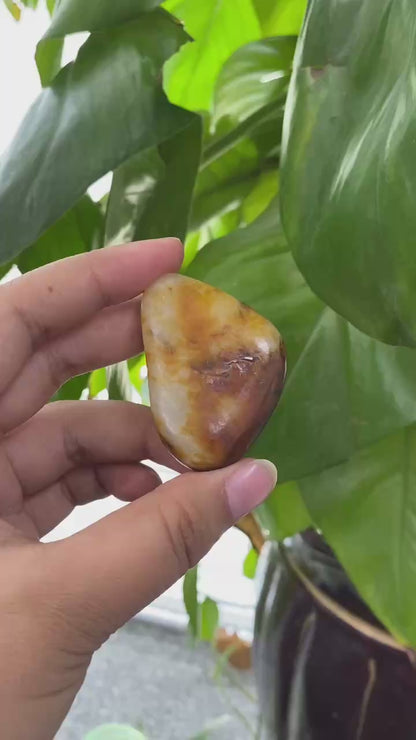 和田玉-聚黄皮青花底籽料挂件