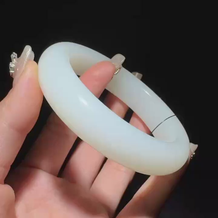 和田玉白玉手镯