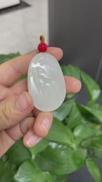 和田玉白玉生肖羊挂牌（28.3g）