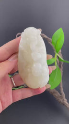 和田玉白玉财神弥勒佛