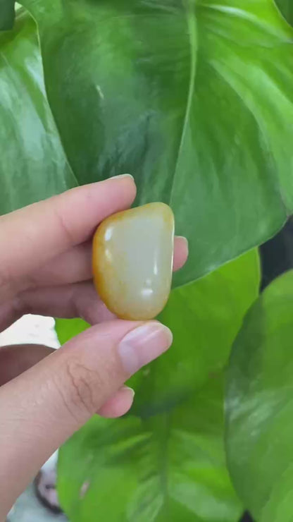 和田玉-聚黄皮暖白肉籽料原石
