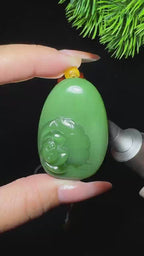 和田玉碧玉冰底一品青莲（44.1g）
