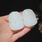 和田玉白玉仿古龙凤对牌